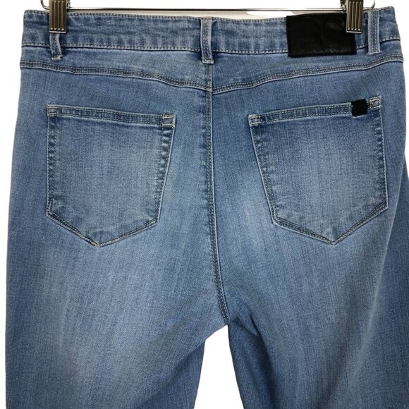 Catherine Malandrino Women's Cropped Skinny Jeans Sz 10 Medium Wash Size Stretch - Picture 5 of 7